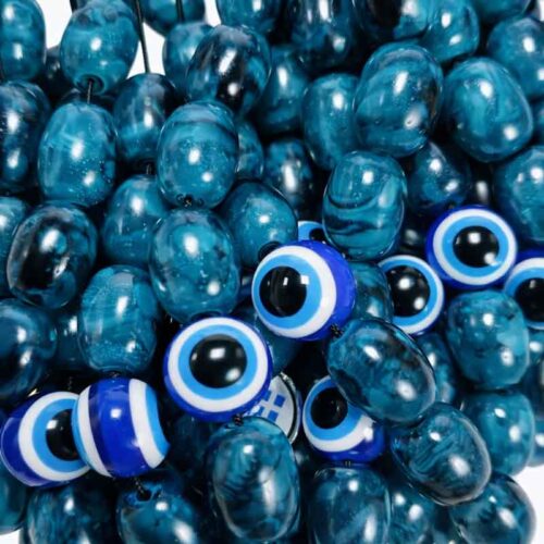 Κομπολόι με Ματάκι και Χάντρες 23εκ - Evil Eye Beaded Worry Beads