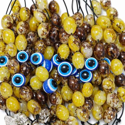 Κομπολόι με Ματάκι και Οβάλ Χάντρες 23εκ - Evil Eye Oval Beaded Worry Beads