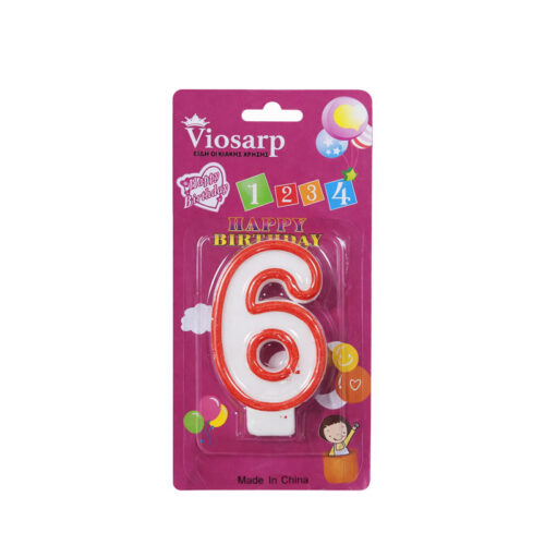 Κερί Γενεθλίων 6 – Birthday Number Candle Happy Birthday