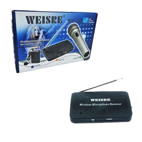 WEISRE Επαγγελματικό Σύστημα Μικροφόνου WM-238 - Professional Wireless Microphone System with Receiver