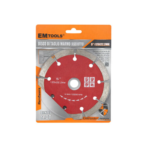 Δίσκος Κοπής Μαρμάρου Ξηρής Κοπής 5'' 125x22,2 mm - Dry Cutting Marble Disc