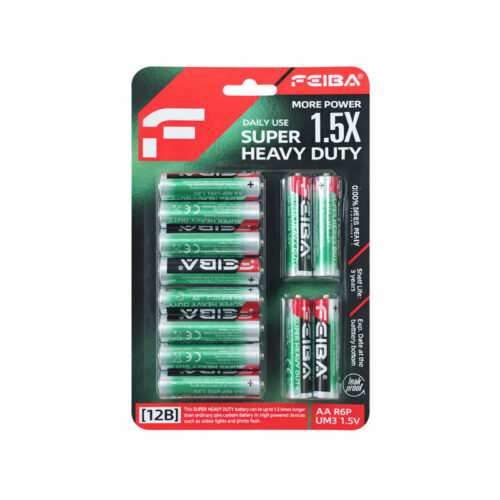 Μπαταρίες ΑΑ Super Heavy Duty 12 Τεμαχίων – AA Super Heavy Duty Batteries