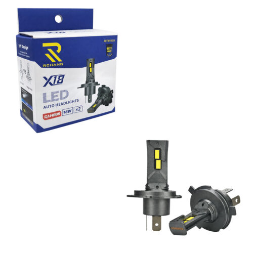 Rchang Λάμπες Αυτοκινήτου LED X18 CANBUS H4 Σετ 2 Τεμαχίων W18524 - LED Car Headlight Bulbs X18 CANBUS H4 Set of 2