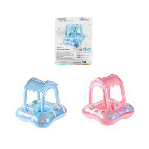 Sainteve Φουσκωτό Σωσίβιο Θαλάσσης Με Σκέπαστρο 71x60cm SY-A2129-1 - Sunshade baby care seat