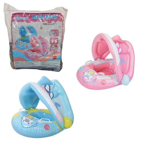 Sainteve Φουσκωτό Σωσίβιο Θαλάσσης Με Σκέπαστρο 70cm SY-A2148 - Sunshade baby boat