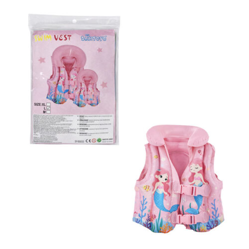 Φουσκωτό Παιδικό Γιλέκο Θαλάσσης με Σχέδιο Γοργόνα Large - Inflatable Kids Swim Vest with Mermaid