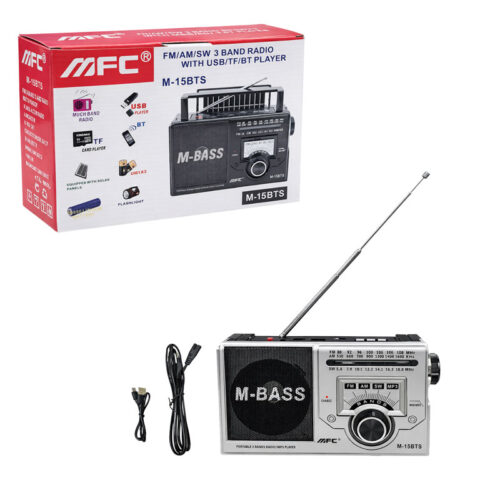 Φορητό Ραδιόφωνο FM AM SW με USB TF και Bluetooth M-15BTS - Portable FM AM SW Radio with USB TF and Bluetooth