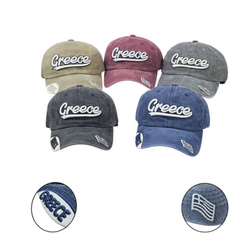 Καπέλο Τζόκεϊ με Κέντημα και Ελληνική Σημαία Greece - Embroidered Baseball Cap