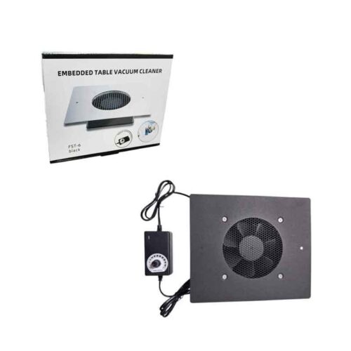 Ενσωματωμένος απορροφητήρας σκόνης νυχιών μαύρο ματ 60w FST-6 - Embedded table vacuum cleaner