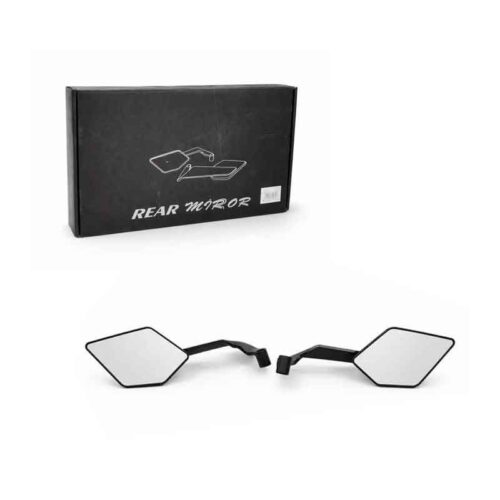 Καθρέφτες Μοτοσυκλέτας Universal Πολυγωνικοί Μαύροι Σετ 2 Τεμαχίων - Universal Motorcycle Rear View Mirrors Polygon Black Set of 2