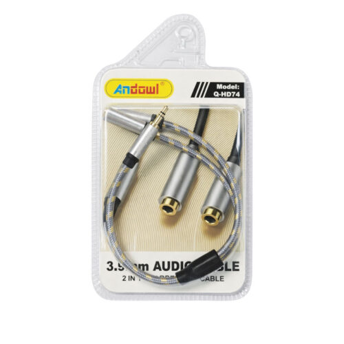 Andowl Καλώδιο Ήχου 3.5mm σε Διπλό 3.5mm Θηλυκό Q-HD74 - Audio Cable