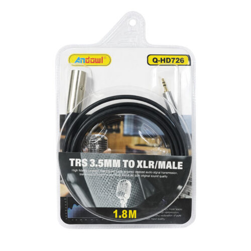 Andowl Καλώδιο Ήχου TRS 3.5mm σε XLR Αρσενικό 1.8M Q-HD726 - Audio Cable