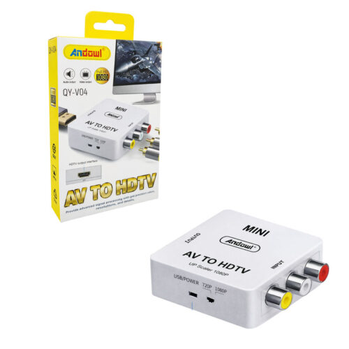 Andowl Μετατροπέας AV σε HDMI Mini 1080P QY-V04 - AV to HDMI Mini Converter