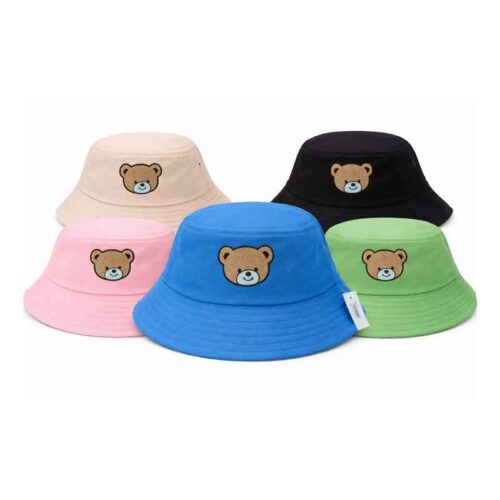 Παιδικό Καπέλο Bucket με Αρκουδάκι Πολύχρωμο - Kids Bucket Hat with Bear Design Multicolor