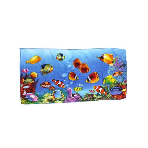 Πετσέτα Θαλάσσης με Τροπικά Ψάρια 140x70cm - Beach Towel with Tropical Fish 140x70cm