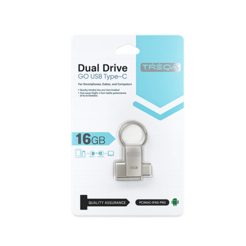 Treqa USB Flash Drive Διπλής Σύνδεσης Type-C 16GB - Dual Drive USB Type-C Flash Drive 16GB