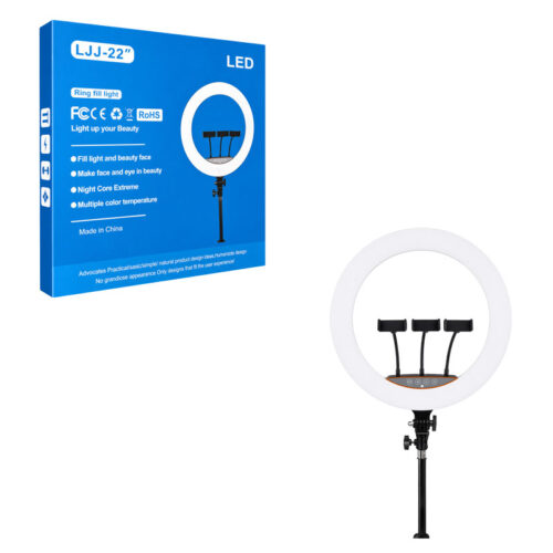 LED Ring Light 22" με 3 Βάσεις Κινητού LJJ-22 - LED Ring Light 22" with 3 Phone Holders