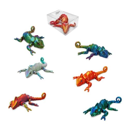 Εύκαμπτος Χαμαιλέοντας 3D Printed με Κινούμενες Αρθρώσεις - Flexible 3D Printed Articulated Chameleon Toy