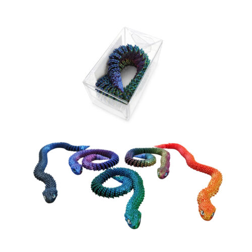 Εύκαμπτο Φιδάκι 3D Printed Συλλεκτικό Παιχνίδι - Flexible 3D Printed Snake Toy Collectible