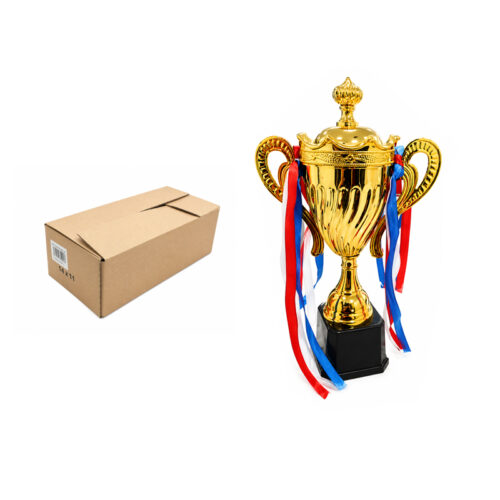 Κύπελλο Βράβευσης Χρυσό με Κορδέλες 28cm - Gold Trophy Cup with Ribbons 28cm