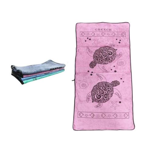 Πετσέτα Θαλάσσης με Θαλάσσιες Χελώνες Greece 140x70cm - Greece Beach Towel with Sea Turtles 140x70cm