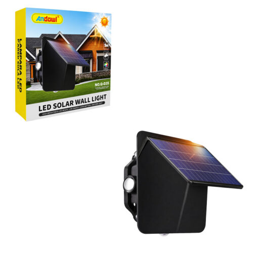 Andowl Ηλιακό Φωτιστικό Τοίχου LED με Πολύχρωμο Φωτισμό και Αισθητήρα Q-D35 - Solar LED Wall Light with Multicolor Lighting and Sensor