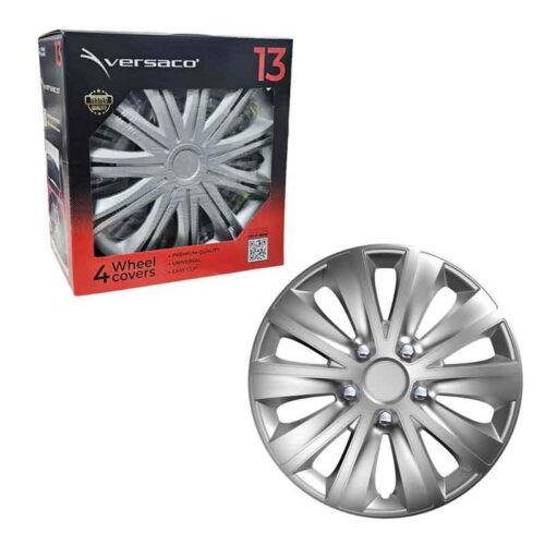 Versaco Σετ Τάσια Αυτοκινήτου 4τμχ 13" Ασημί - Wheel Covers