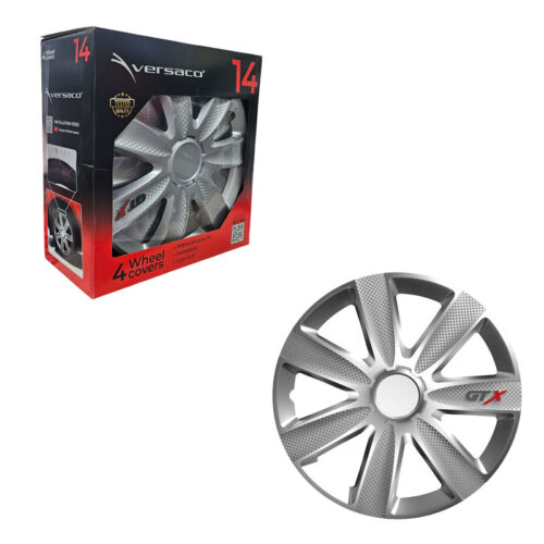 Versaco Σετ Τάσια Αυτοκινήτου 4τμχ 14" Ασημί - Wheel Covers