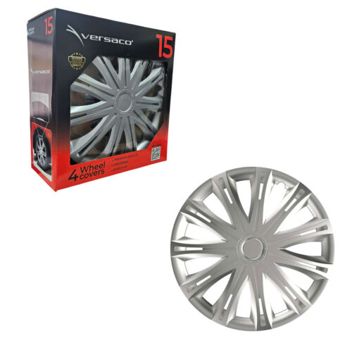 Versaco Σετ Τάσια Αυτοκινήτου 4τμχ 15" Ασημί - Wheel Covers