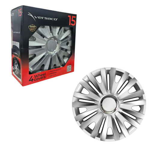 Versaco Σετ Τάσια Αυτοκινήτου 4τμχ 15" Ασημί - Wheel Covers