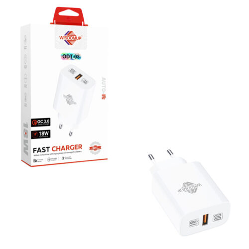Wisdomup Φορτιστής 20W USB Ταχείας Φόρτισης ODT-03 – Fast Charger