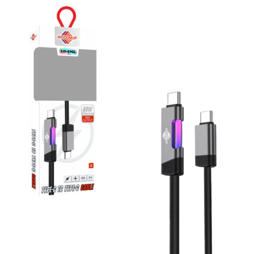 Wisdomup Καλώδιο Φόρτισης Type-C σε Type-C Ταχείας Φόρτισης SJX-45CC - Type-C to Type-C Fast Charging Cable