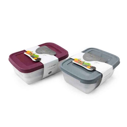 Sidirela Δοχείο τροφίμων 2000ml σετ 2τμχ "COOK"- Food saver 2pcs