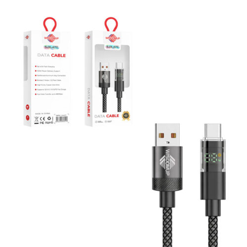 Wisdomup Καλώδιο Δεδομένων USB Type-C με Οθόνη LED SJX-47T – USB Type-C Data Cable with LED Display SJX-47T