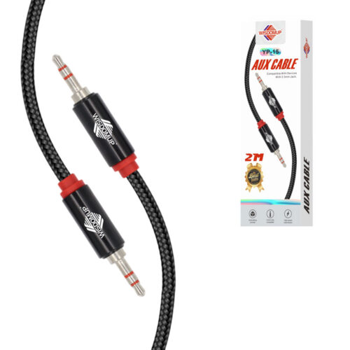 Wisdomup Καλώδιο Ήχου AUX 3.5mm 2 Μέτρα Ενισχυμένο YP-15 - AUX Audio Cable 3.5mm 2 Meters Reinforced