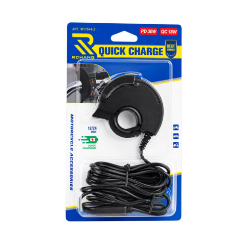Rchang Φορτιστής Τιμονιού Μοτοσυκλέτας PD 30W QC 18W 12-24V - Motorcycle Handlebar Charger Quick Charge